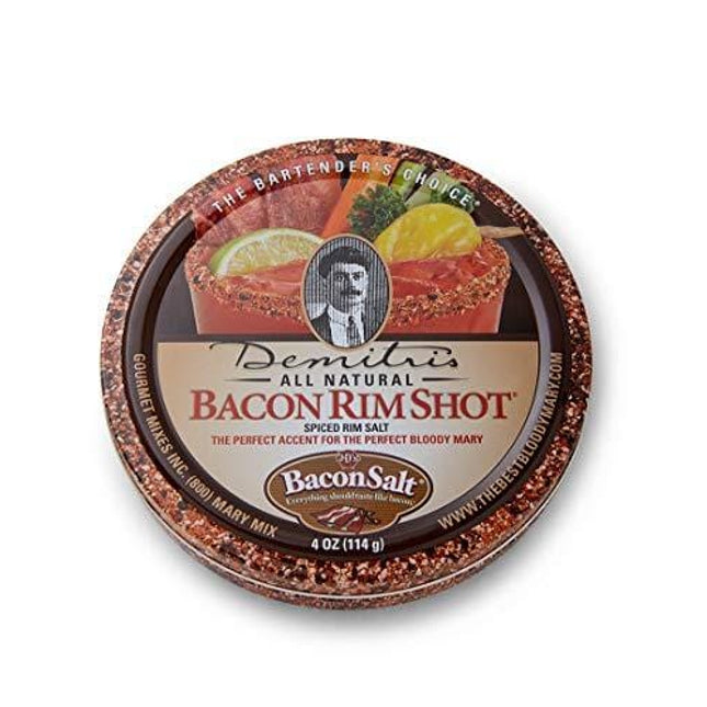 Demitri's Bacon RimShot, Spiced Rim Salt, 4 Ounce Tin