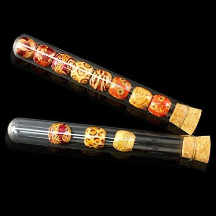 20pcs 35ml Glass Test Tubes 20 x 150mm with Cork Stoppers and Brush