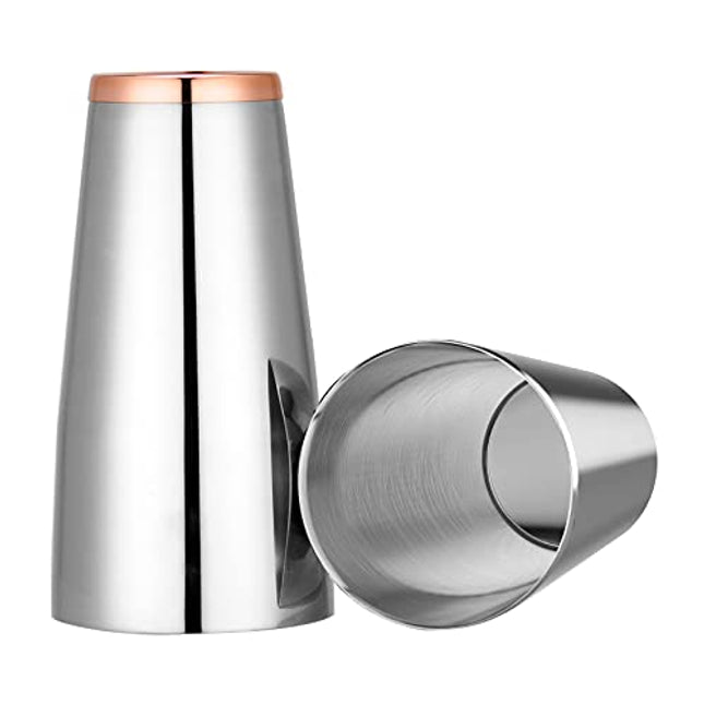 Derrison Boston Shaker Set: Weighted Martini Shaker Tin, Copper plated Cocktail Shaker, Professional Bartender Kit, Heavy Duty Stainless Steel, 18/28Oz, Boston Shaker Only