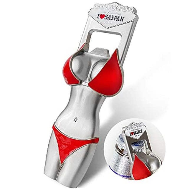 Donnkes Novelty Beer Bottle Opener, Sexy Naked Lady Shape Can Beer Opener with Magnet, Metal Wine Bottle Cap Opening Tool for Kitchen Bar Restaurant, Birthday Gifts for Men
