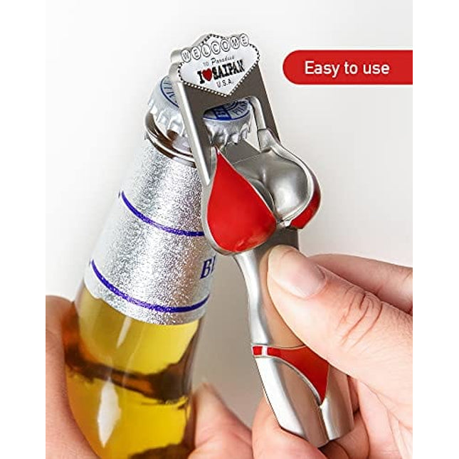 Donnkes Novelty Beer Bottle Opener, Sexy Naked Lady Shape Can Beer Opener with Magnet, Metal Wine Bottle Cap Opening Tool for Kitchen Bar Restaurant, Birthday Gifts for Men