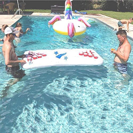 DR.DUDU Beverage Pong Cups and Balls Set, Giant Beverage Pong Game Set with 24 Cups 24 Pong Balls, 16oz