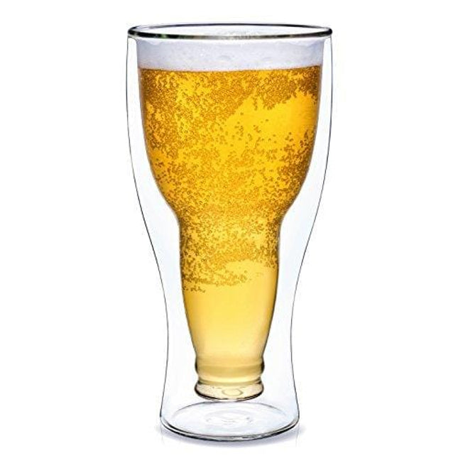 Dragon Glassware Beer Glass, Insulating Double Walled Glass, 13.5-Ounce