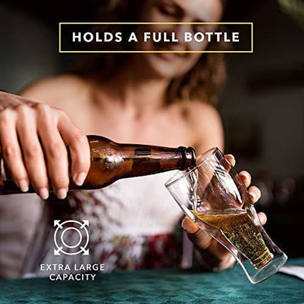 Dragon Glassware Beer Glass, Insulating Double Walled Glass, 13.5-Ounce