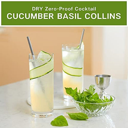 DRY Non-Alcoholic Botanical Bubbly | Cucumber | Sparkling and ready to sip or Use as a Mocktail Mixer |Less Sweet, All Natural Ingredients, Non-GMO | Sophisticatedly zero-proof, 12 Fl Oz (Pack of 12)