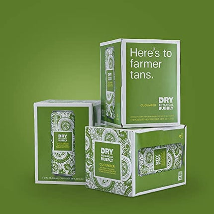 DRY Non-Alcoholic Botanical Bubbly | Cucumber | Sparkling and ready to sip or Use as a Mocktail Mixer |Less Sweet, All Natural Ingredients, Non-GMO | Sophisticatedly zero-proof, 12 Fl Oz (Pack of 12)