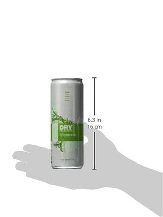 DRY Non-Alcoholic Botanical Bubbly | Cucumber | Sparkling and ready to sip or Use as a Mocktail Mixer |Less Sweet, All Natural Ingredients, Non-GMO | Sophisticatedly zero-proof, 12 Fl Oz (Pack of 12)