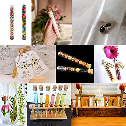 30 PCS Glass Test Tube,15x150mm Glass Tubes with Cork Stoppers,20ml Glass Test Tube for Bath Salt,Candy Storage,Plants,Party Favors,Scientific Experiments