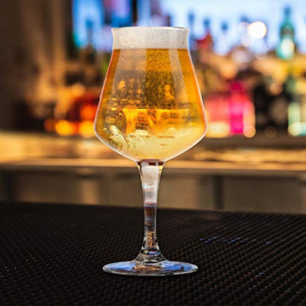 Advanced Mixology Nucleated Teku 3.0 Stemmed Beer Glass by Rastal - Nucleation Pint Glasses for Better Head Retention, Aroma and Flavor - 14.2 oz Craft Beer Glass for Enhanced Beer Drinking Bliss- Gift Idea for Men