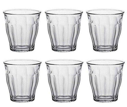 Duralex Made In France Picardie Clear Tumbler, Set of 6, 3-1/8 Ounce