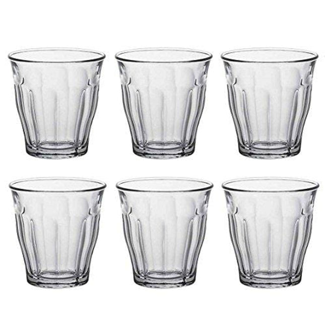 Duralex Made In France Picardie Clear Tumbler, Set of 6, 3-1/8 Ounce
