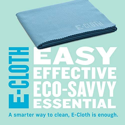 E-Cloth Glass & Polishing Cloths, Premium Microfiber Glass Cleaner, Great for Windows, Glass and Mirrors, Washable and Reusable, 100 Wash Guarantee, Alaskan Blue, 4 Pack