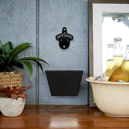 Bottle Opener Wall Mounted, Christmas Funny Wall Mount Bottle Opener for Men Dad Beer Lovers,Novelty Birthday Fathers Day with Mounting Screws Wall Anchors（1 Pack)