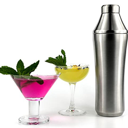 Elevated Craft Hybrid Cocktail Shaker - Premium Vacuum Insulated Stainless Steel Cocktail Shaker - Innovative Measuring System - Martini Shaker for the Home Bartender - 28oz Total Volume