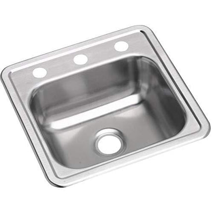 Dayton D115153 Single Bowl Top Mount Stainless Steel Bar Sink
