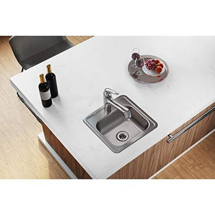 Dayton D115153 Single Bowl Top Mount Stainless Steel Bar Sink