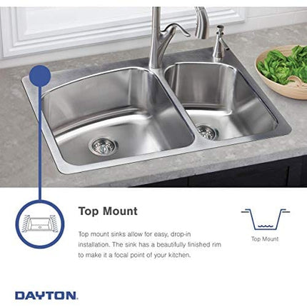 Elkay D117193 Dayton Single Bowl Drop-in Stainless Steel Bar Sink