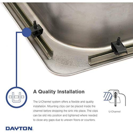 Elkay D117193 Dayton Single Bowl Drop-in Stainless Steel Bar Sink