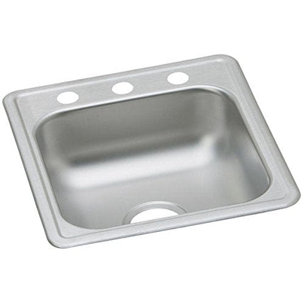 Elkay D117193 Dayton Single Bowl Drop-in Stainless Steel Bar Sink