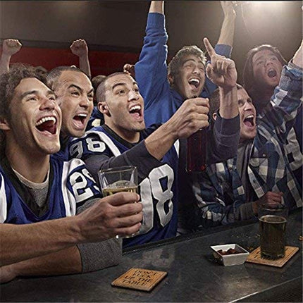 ENKORE Funny Coasters For Drinks Absorbent - DON'T F UP THE TABLE (Uncensored) - 8 Pack 4" Square Pad, Bigger Than Standard Cork Cup Coaster,Light Weight,Disposable - Perfect Housewarming Hostess Gift