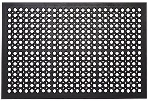 Envelor Anti Fatigue Rubber Floor Mat Restaurant Kitchen Drainage Mat Door Mats Durable Non-Slip Bar Mat Utility Mat Indoor Outdoor Wet Area 24" x 36"