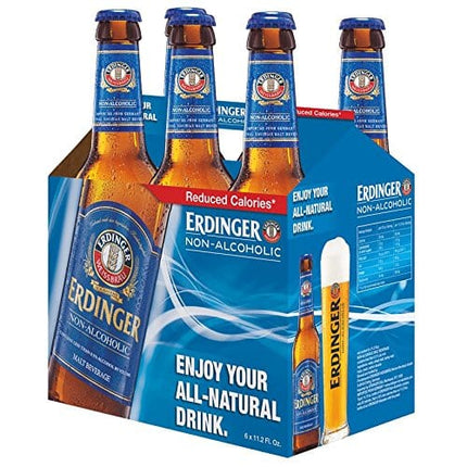 Erdinger Non-Alcoholic Malt Beer, 11.2 fl oz (24 Glass Bottles)