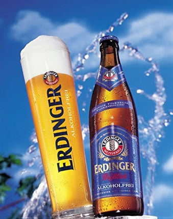 Erdinger Non-Alcoholic Malt Beer, 11.2 fl oz (24 Glass Bottles)