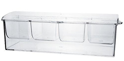 Estilo 4 Section Condiment on Ice, Clear