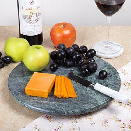 Creative Home Natural Green Marble Lazy Susan, 12" Diameter