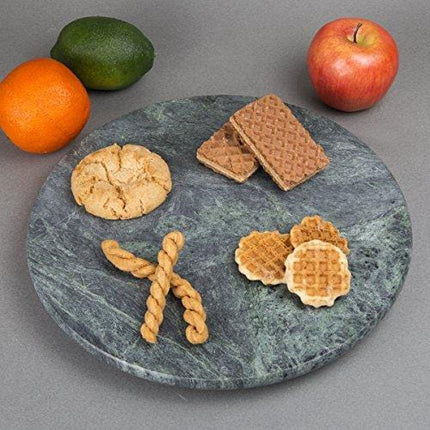 Creative Home Natural Green Marble Lazy Susan, 12" Diameter
