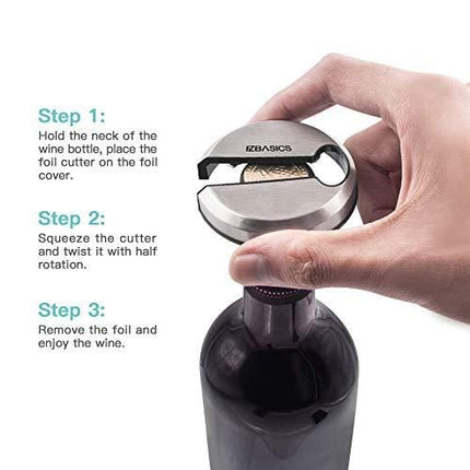 EZBASICS Wine Foil Cutter, Stainless Steel Cutter, Magnetic Design, Gift Package