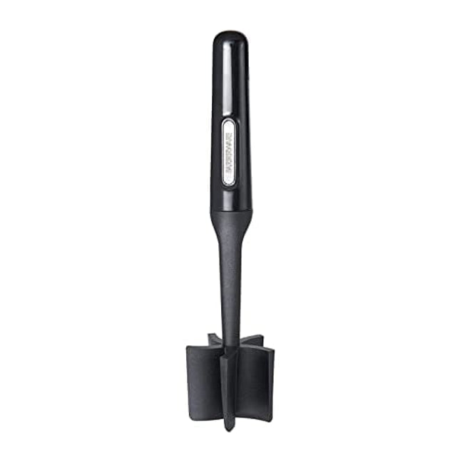 Farberware Professional Heat Resistant Nylon, Masher & Smasher Meat, Ground Beef, Turkey & More, Hamburger Chopper Utensil, Pack of 1, Black