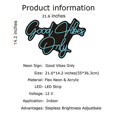 Advanced Mixology Good Vibes Only Neon Sign Light Wall Art Gifts,Neon Sign Wall Art,Neon Sign Wall Decorations Bar Pub Club Rave Apartment Home Decor Party Christmas Decor