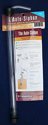 Fermtech Auto-Siphon Mini 15" with 6 Feet of Tubing and Clamp, clear, 1 piece