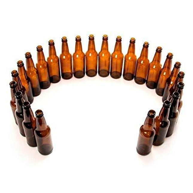 FastRack Amber Beer Bottles-12 oz Longneck-Case of 24, 12 oz