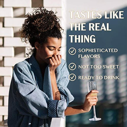 FAUXMOSA Alcohol-Free Mimosas | Best Premium Non-Alcoholic Cocktail, Made with California Grapes, Perfect Champagne Alternative, Non-GMO and Gluten-Free, 8.45 FL OZ Cans (4-Pack) Orange with Turmeric