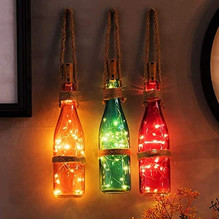 30 Pack Wine Bottle Lights with Cork - Cork Bottle Lights 90 Additional Batteries 6.6 Feet Silver Wire 20 LEDs,Fairy Mini String Lights for Christmas,DIY,Party,Decor,Wedding (Warm White)