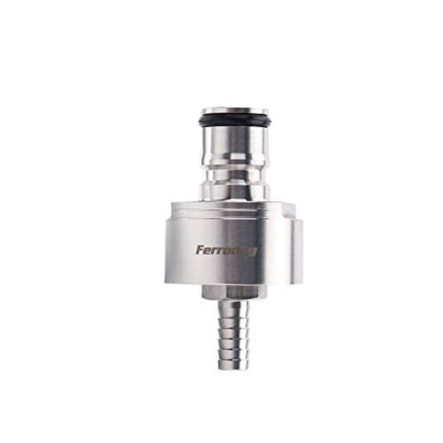 FERRODAY Stainless Steel Carbonation Cap Forced Carbonation PET Bottle Filling 5/16 Barb CO2 Coupling to Carbonate Soda Beer Stainless Steel PET Bottle Carbonation Cap + O-ring + Gasket
