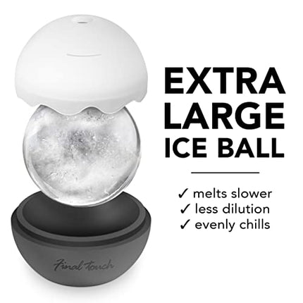 Final Touch On The Rock Glass with Ice Ball Maker