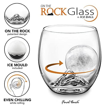 Final Touch On The Rock Glass with Ice Ball Maker