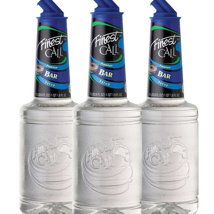 Finest Call Premium Bar / Sugar Syrup Mix, 1 Liter Bottle (33.8 Fl Oz), Pack of 3