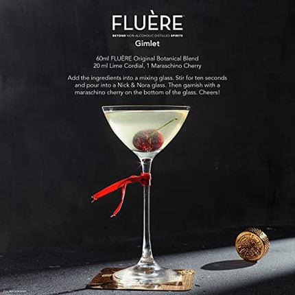 FLUÈRE - Floral Blend, Non-Alcoholic Distilled Spirit with Juniper, 23.7 Fl Oz (700ml) | Keto, Paleo & Low Carb Diet Friendly | Low Calories | Made for Cocktails