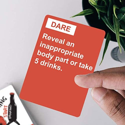 Stop Thinking Start Drinking! Card Game for Adults - 150 Cards to Help Your Party get (at Least) Tipsy, or (Probably) Drunk - Truth or Dare, Most Likely to, Skills Challenge, and More!