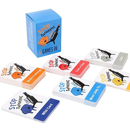 Stop Thinking Start Drinking! Card Game for Adults - 150 Cards to Help Your Party get (at Least) Tipsy, or (Probably) Drunk - Truth or Dare, Most Likely to, Skills Challenge, and More!