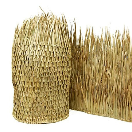 FOREVER BAMBOO Mexican Thatch Roof Runner Roll Duck Blind Grass Tiki Hut Thatch Duck Boat Blinds Palapa Thatch Roofing for Tiki Bar Huts, Tan, 35" x 60'