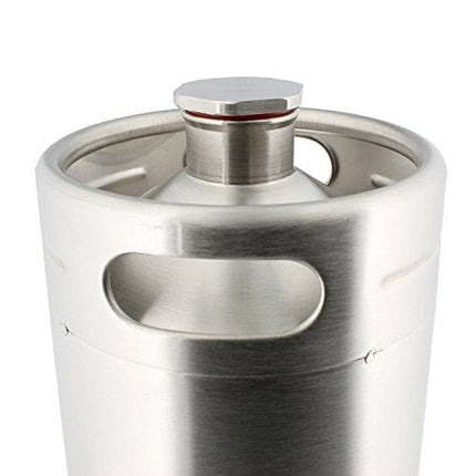 128 Ounce Stainless Steel Mini Keg Growler - Wine Keg Draft Beer Growlers for Beer, Water, Soda, Wine, Coffee