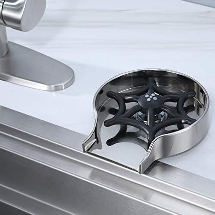 GAGALIFE Glass Rinser for Kitchen Sink Brushed Nickel, Kitchen Sink Accessories, Bar Glass Rinser, G86066BN