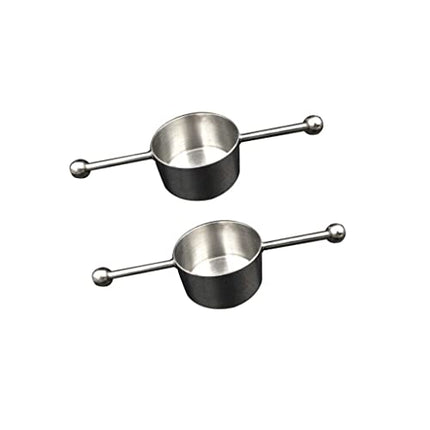 Gazechimp 2 Pieces Single Jigger with Handles Liquor Measuring Tool