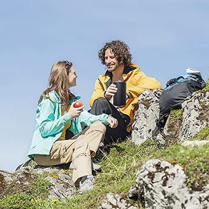 Silver 18/8 Stainless Steel 12OZ Hip Flask - Flasks for Liquor with Funnel(Black)