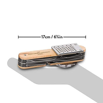 Gentlemen's Hardware 12-in-1 Detachable Kitchen Stainless Steel Multi Tool with Wood Handles